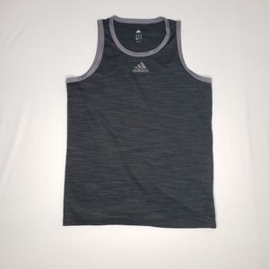 Mens Black and Grey Adidas Tank Top